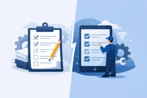 Papierchecklisten vs digitale Wartung